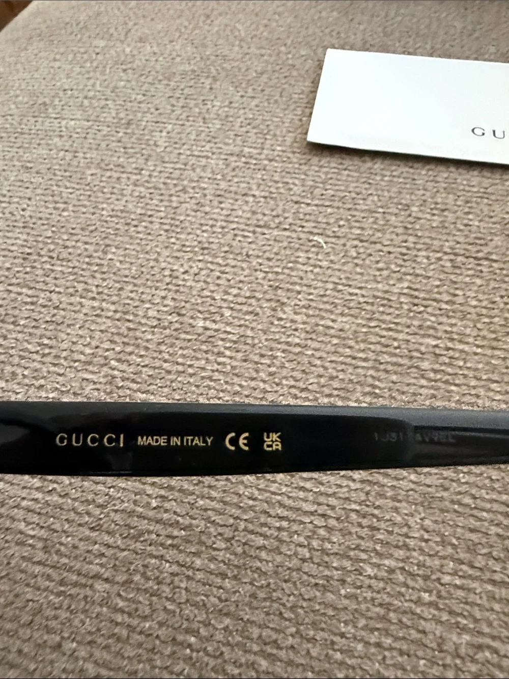 Gucci Black Rectangular Optical Glasses with Burgundy Case
